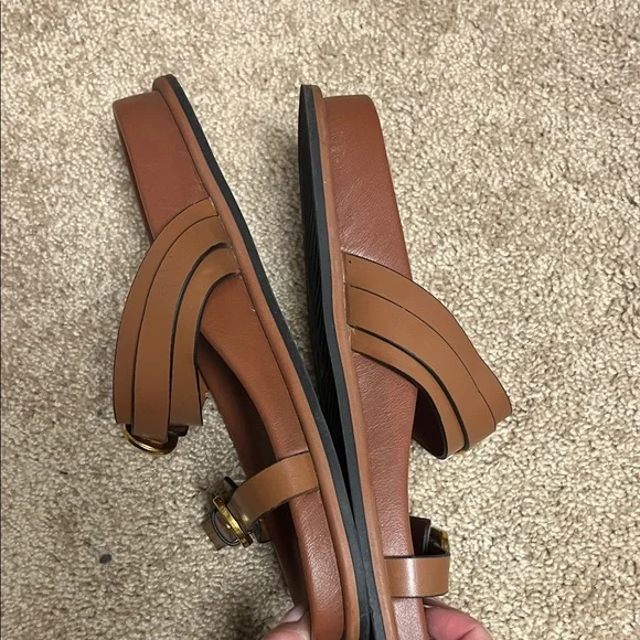 Zara Tan Buckle Sandals - Picture 4 of 5